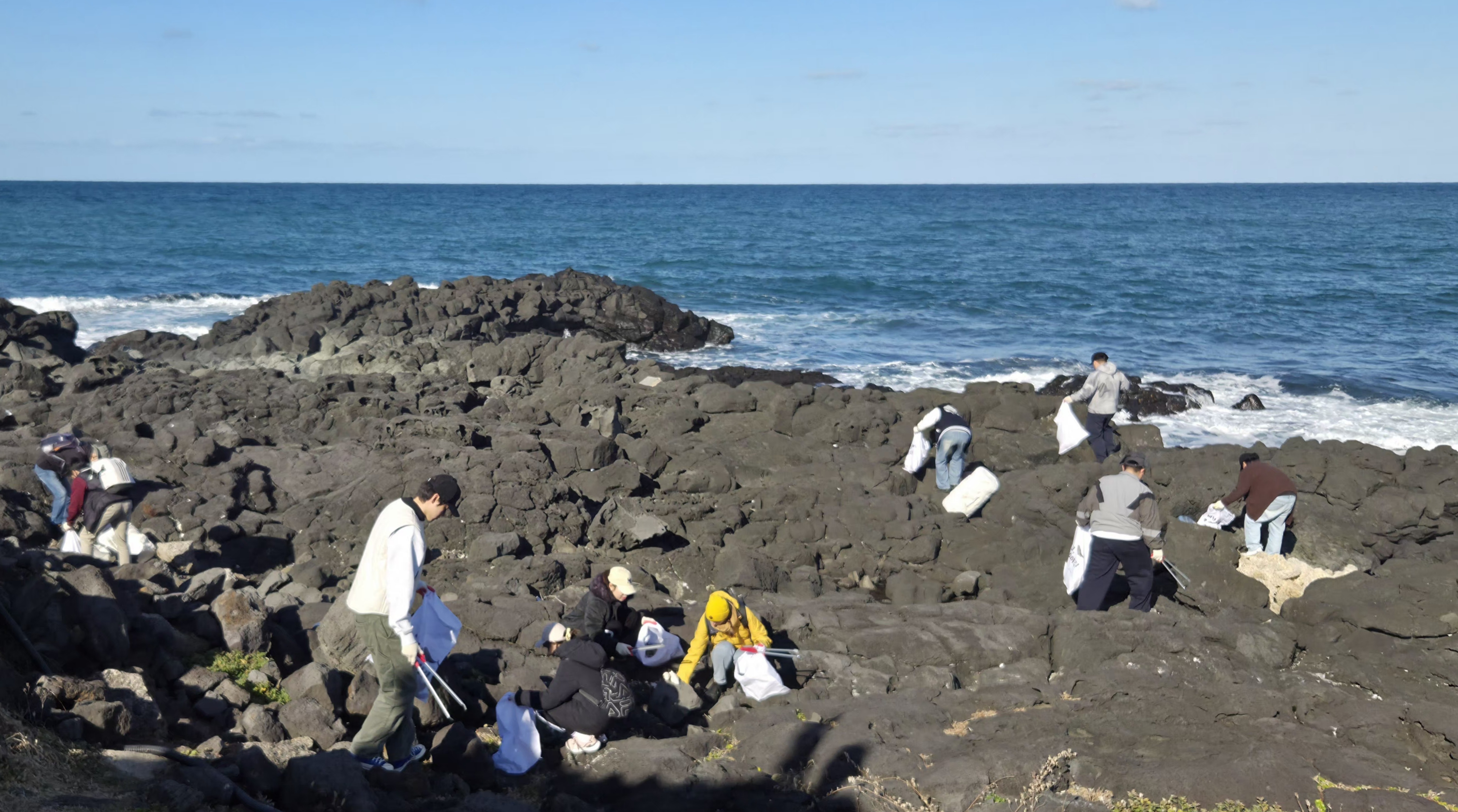 제주대 ‘JNU나눔실천봉사단’ 애월읍 해양정화 봉사활동