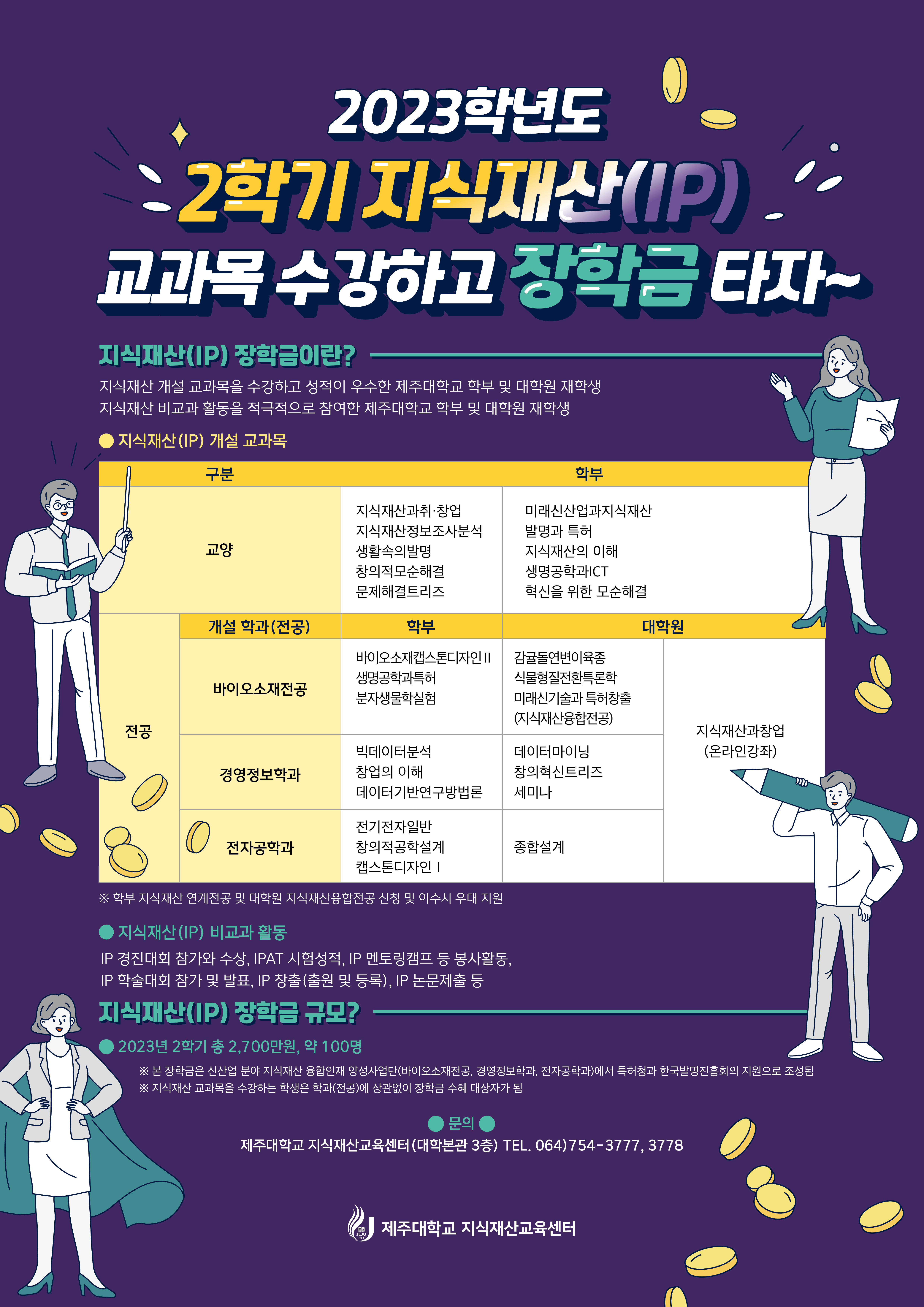 [지식재산교육센터] 2023학년도 2학기 지식재산 교과목 수강생 모집 안내