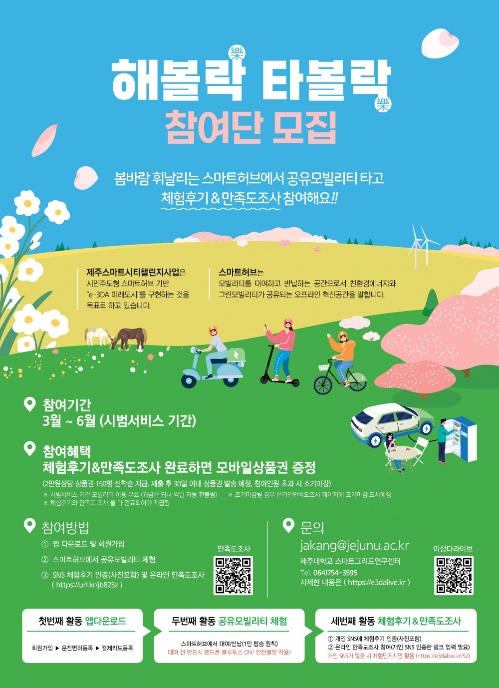 [제주대학교 스마트그리드연구센터] 해볼락 타볼락 참여단을 모집합니다!!