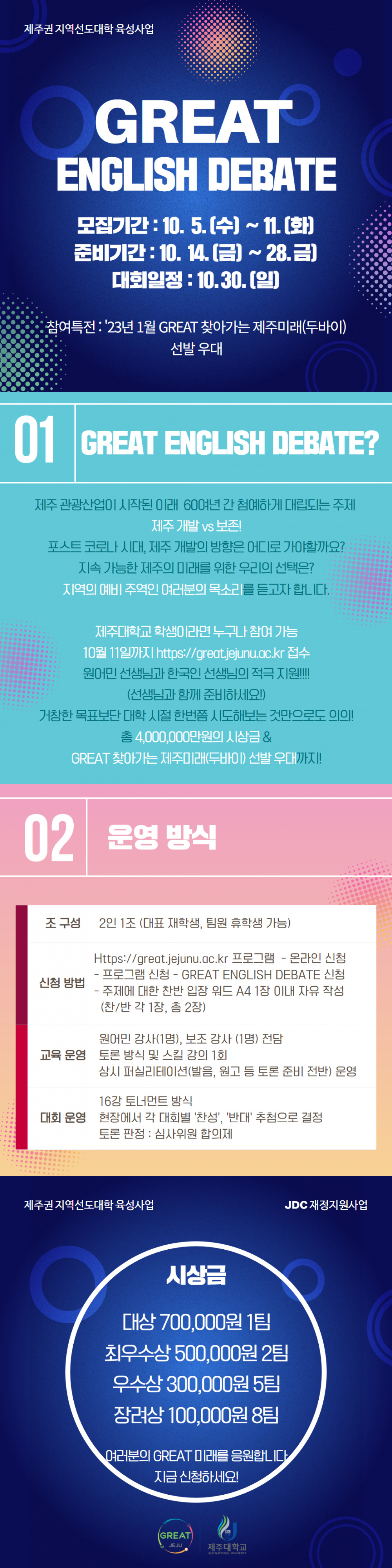 [지역선도] 영어 토론 대회 모집! 시상금 400만원 &두바이 답사 우대!