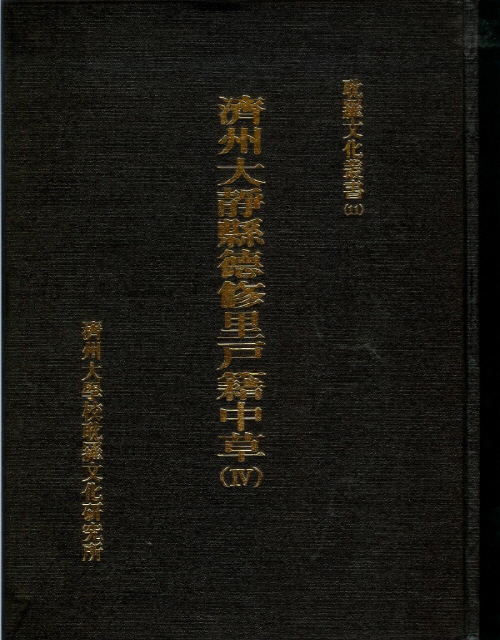 (탐라문화총서11)濟州大靜縣德修里戶籍中草(Ⅳ)