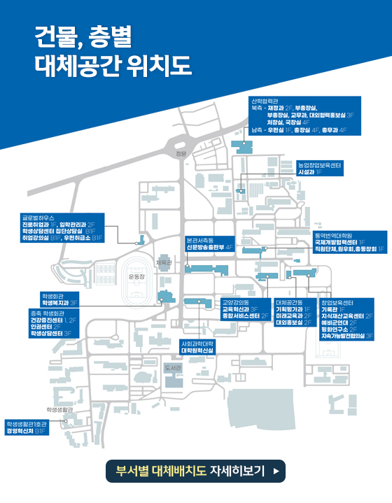 본관 리모델링 관련 본부 임시 이전 안내